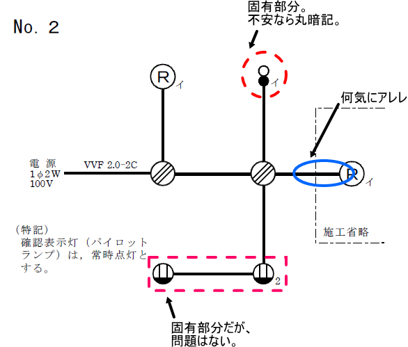 令和７年度（２０２５年度）の２電工・技能試験の候補問題２