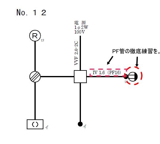 令和８年度（２０２６年度）の２電工・技能試験の候補問題12