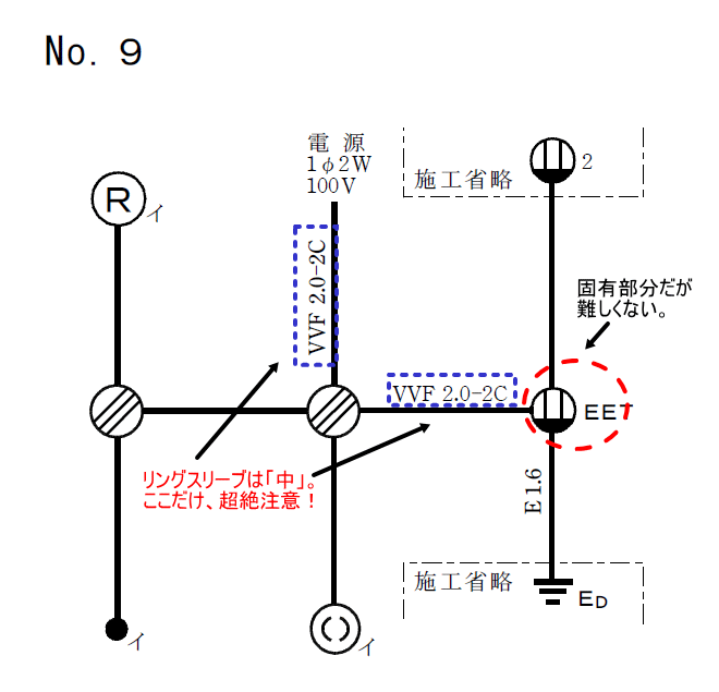 令和８年度（２０２６年度）の２電工・技能試験の候補問題9